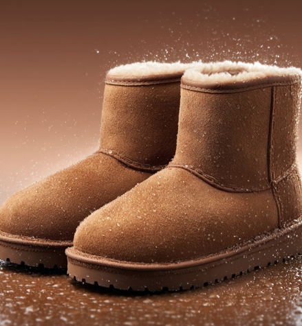 Teddy boots in studio getting rained on