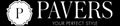 Pavers logo in white negative