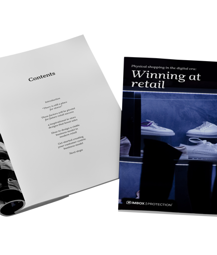 Black IMBOX Original shoe protection machine on gray background