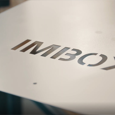 Metal plate with IMBOX-shaped cutout