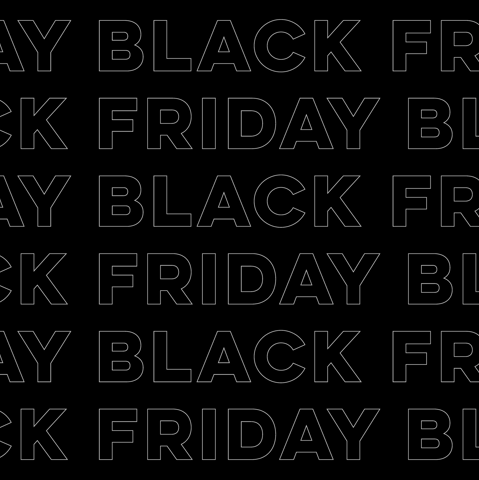 Black Friday banner in black