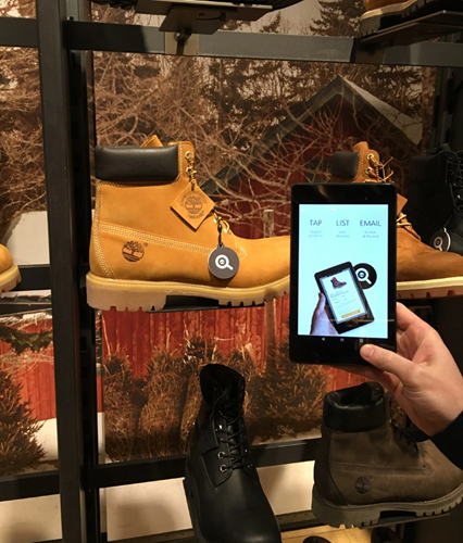 Inside Timberland store with elavating customer experience