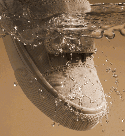 IMBOXed children canva shoe in beige repelling water