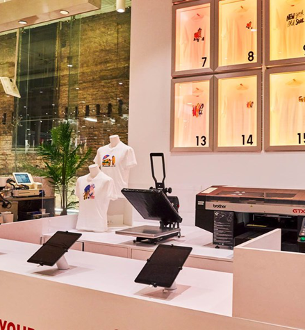 Inside Uniqlo store with view of cashier